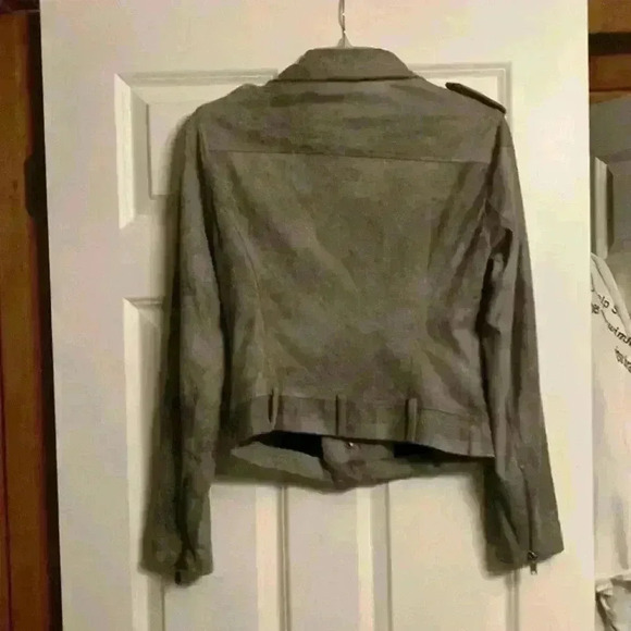 BNCI faux suede distressed crop jacket womens extra small - Picture 2 of 9